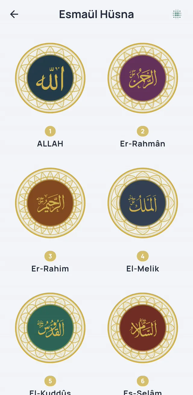 The day's dua, the ninety-nine names, the next holy night — esmaul_husna