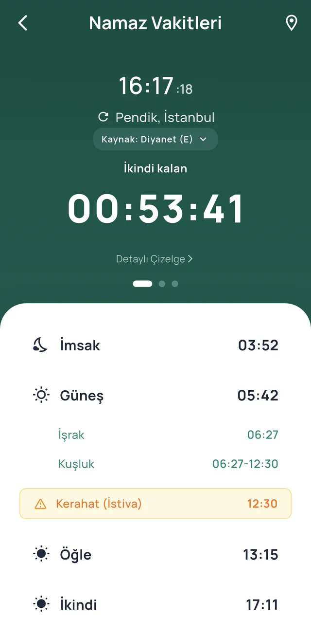 Never wonder how long is left again — namaz_vakitleri